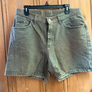 Vintage Riders Denim High Rise Mom Jean Shorts - Light Brown